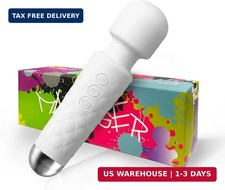 Upgraded Mini Portable Handheld Massager - Multiple speeds and Modes, White SS