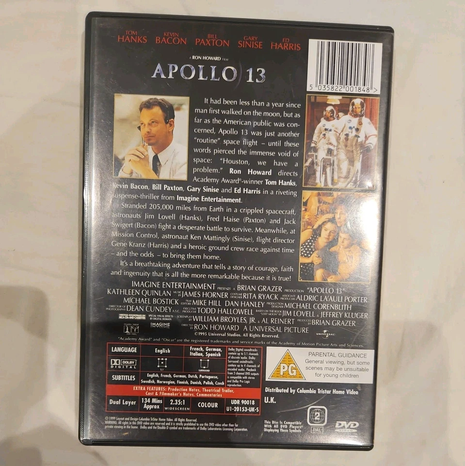 Apollo 13 (DVD, 1995) - Image 2 of 3
