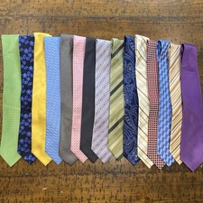 Lot of 15 Men  s Neck Ties Brand Names Designer 100 Silk Vintage I 