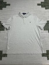 Polo Ralph Lauren Polo Shirt Mens XL Gray Cotton Classic Fit Golf Performance