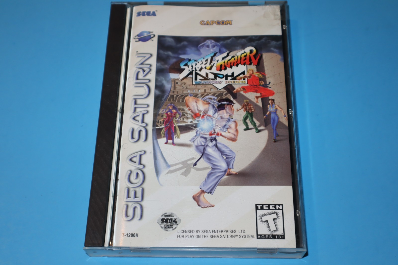 STREET FIGHTER ALPHA: WARRIORS' DREAMS FOR SEGA SATURN COMPLETE & TESTED W/ REG.