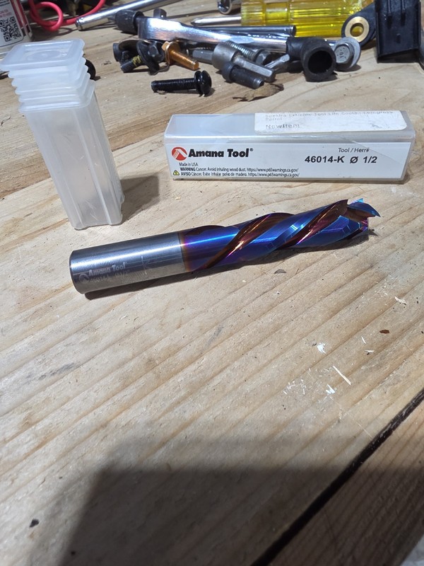 Amana Tool 46014-K   3 Flute Mortise Compression Spiral   1/2 Dia   CNC Bit