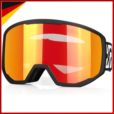 Skibrille OTG 100% UV-Schutz Anti-Nebel für Damen Herren Ski Snowboard Goggles