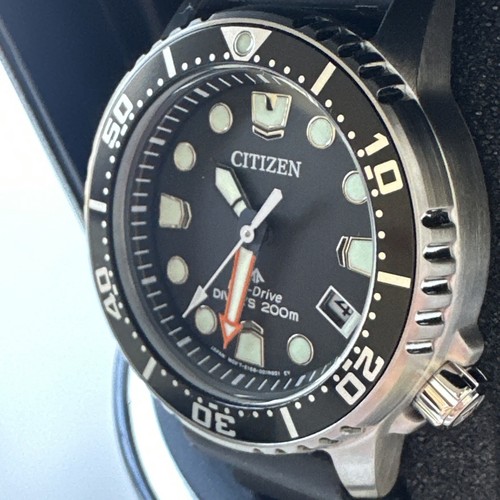 Citizen Women's Sea Date Eco-Drive Black Polyurethane Watch 37 MM EO2020-08E - Picture 2 of 24