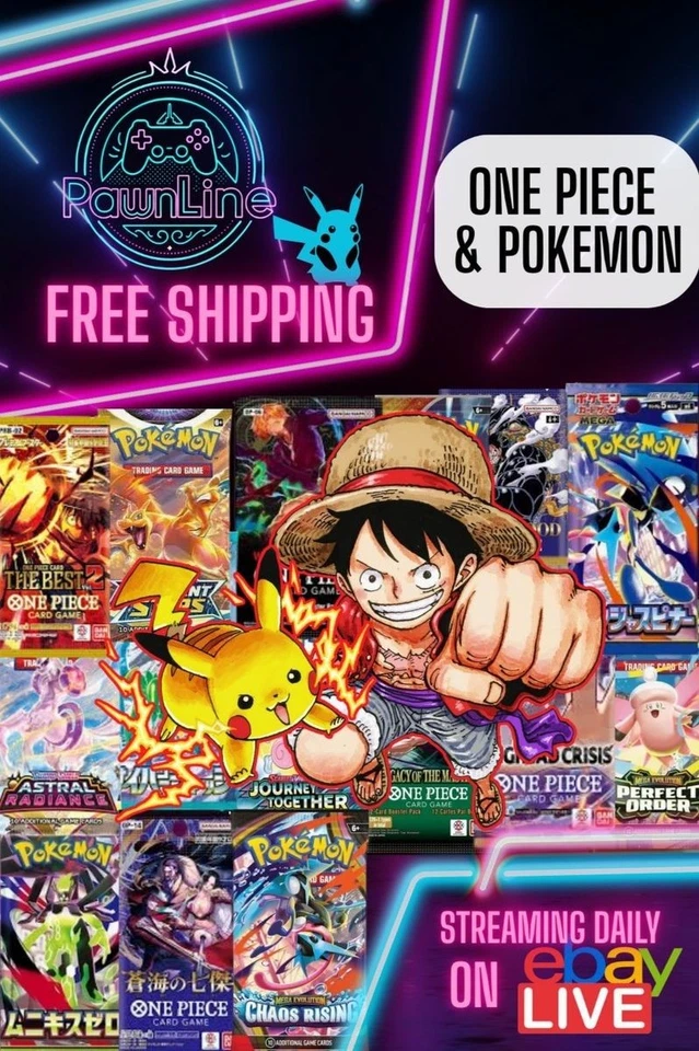 PAWNLINE - One Piece, Pokémon Cards & MORE eBay Live 🔥