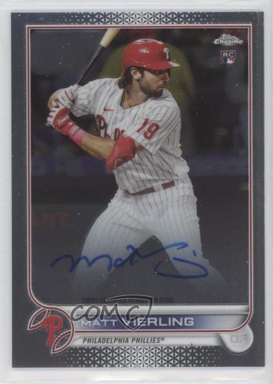 2022 Topps Chrome Rookie Auto Matt Vierling #RA-MV Auto RC 12g7