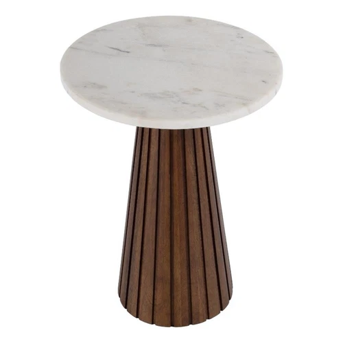 Butler Specialty Company Dara Marble and Wood Side Table - Marble and Metal - Picture 1 of 4