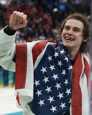 HOT! Jack Hughes Team USA 2026 Gold Medal Pos...