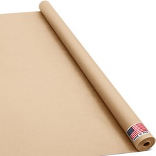 48" x 1200" 100 ft Natural Kraft Paper Roll   USA Made Non-Toxic, Odorless,...