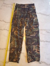 Utility Jogger Pants Love Highlight Women's Small Olive Camo Cargo Tassles D6