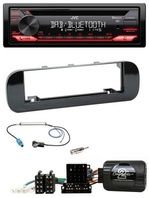 JVC CD DAB USB Bluetooth CAN-Bus Autoradio für Fiat Panda 2012-2020 Klavierlack - Bild 1 von 4