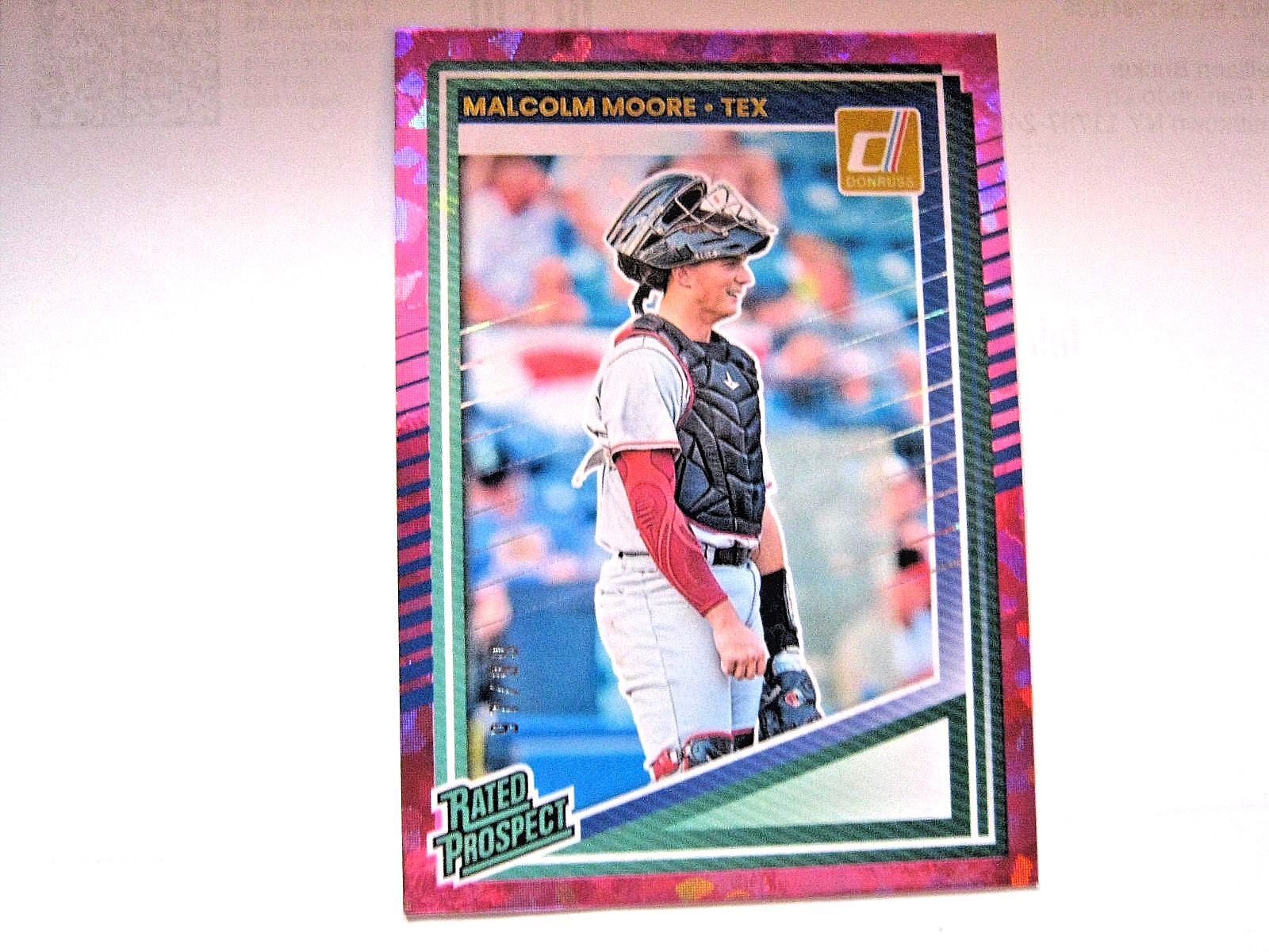 Malcolm Moore  2025 Donruss Pink Cracked Ice Card #124 97/99