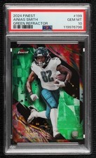 2024 Topps Finest Uncommon Green Refractor 25/35 Ainias Smith PSA 10 GEM MT 8d2