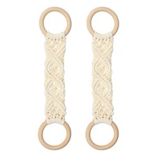 2 Pcs Kitchen Dish Towel Holder, Hanging Kitchen Towels for Oven, Beige