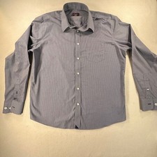 UNTUCKit Marcasin WF Blue Gingham Wrinkle Free Cotton Shirt Mens XL 35672