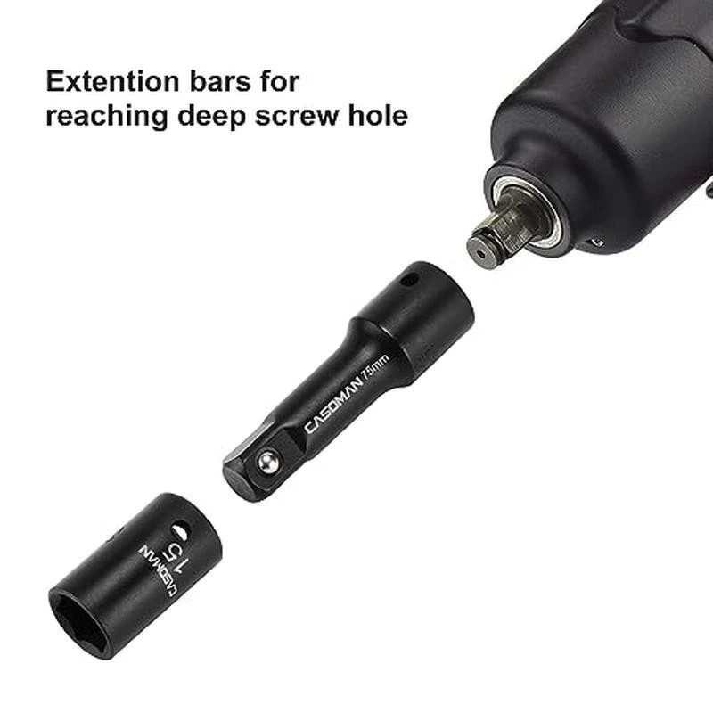 1/2 Inch Drive Shallow Impact Socket Set Metric 10mm-32mm 6 Point 20 Piece Set - Image 4 of 4