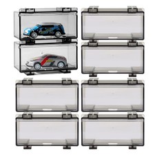 Display Case Storage Box For Hot Wheels 1/64 Car Stackable Toys Collection Gray