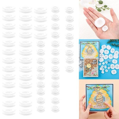 Briartw 60pcs Collapsible Self-Adhesive Springs for Card Making & Papercrafts...
