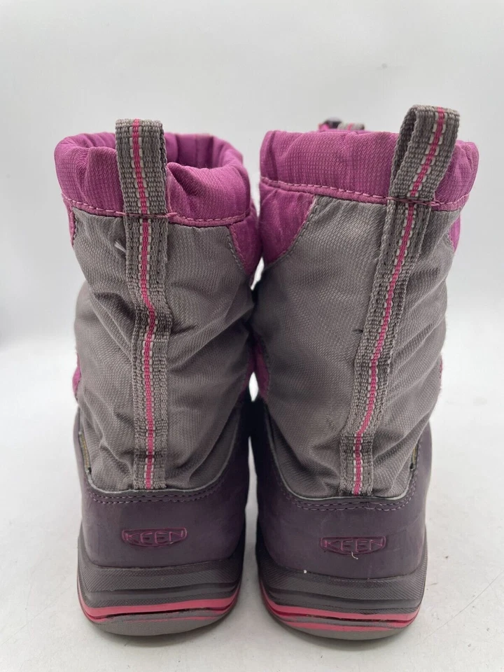 Bota de neve Keen Winterport II inverno infantil tamanho 3 rosa slip-on impermeável - Imagem 3 de 4