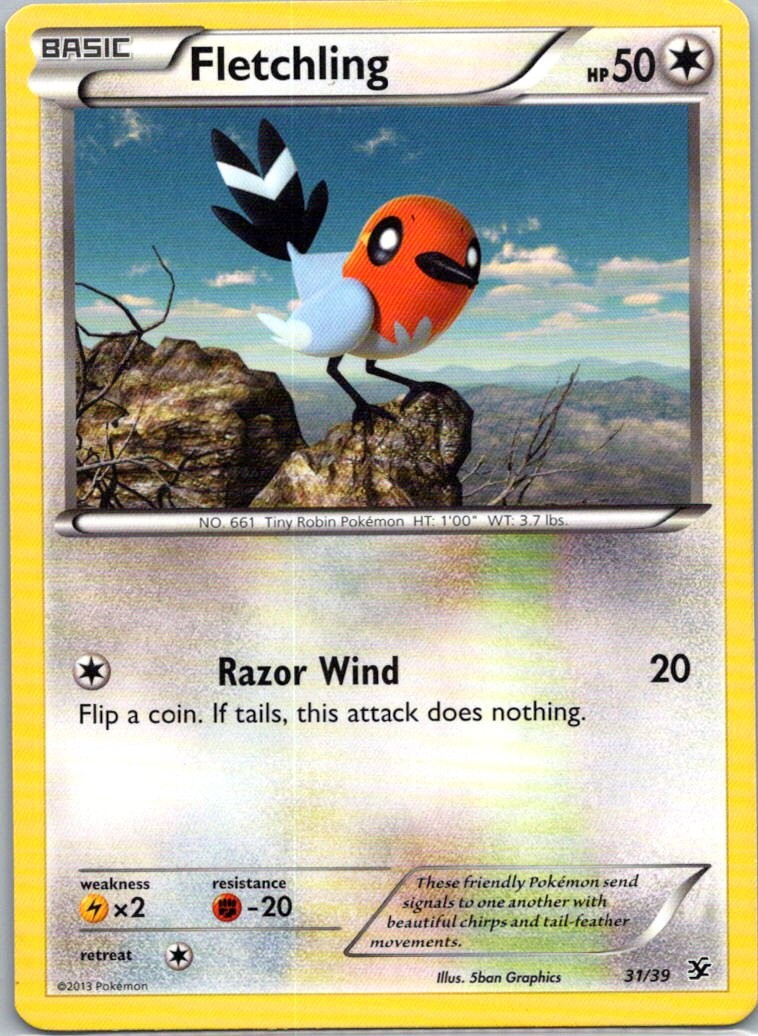 Pokemon TCG Fletchling 31/39 Kalos Starter Set LP