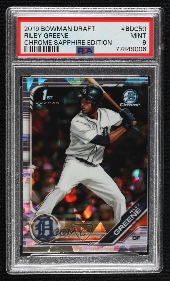 2019 Bowman Chrome Draft Sapphire Riley Greene #BDC-50 1ik9