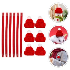 Mini Hat Ornament Miniature Knitted Hats Tiny for Crafts Scarves