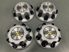 01-06 Chevrolet Silverado 2500 Truck Van 8 Lug Steel Silver Center Caps 4
