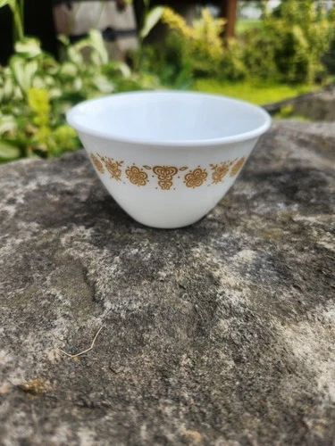 Vintage Corning Pyrex Corelle Tableware Butterfly Gold Sugar Bowl No Lid