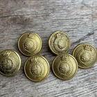 Victorian Royal Household Full Levee Brass Button Military WW1 / WW2 JENNENS