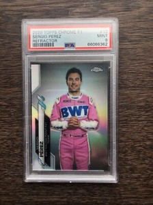 2020 Topps Chrome Formula 1 Sergio Perez #13 Refractor F1 PSA 9