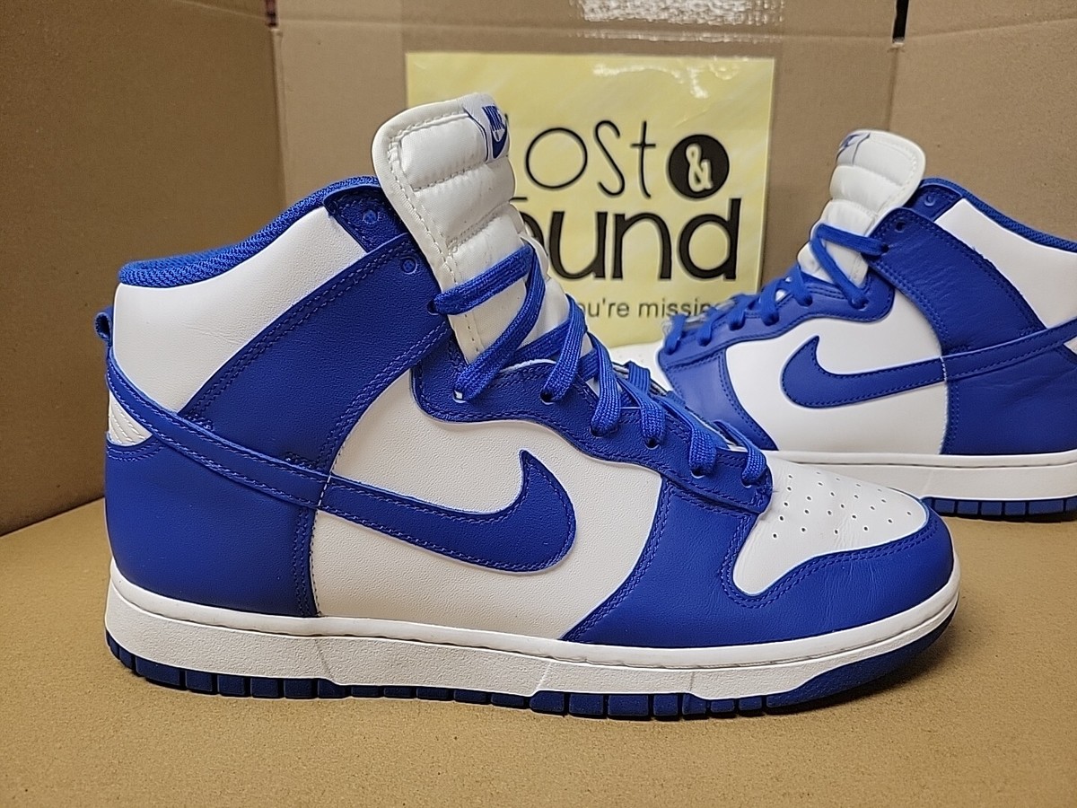 Nike Dunk High ホワイト/ブルー Nike Dunk High White Aluminum light blue Women Men's Sneaker