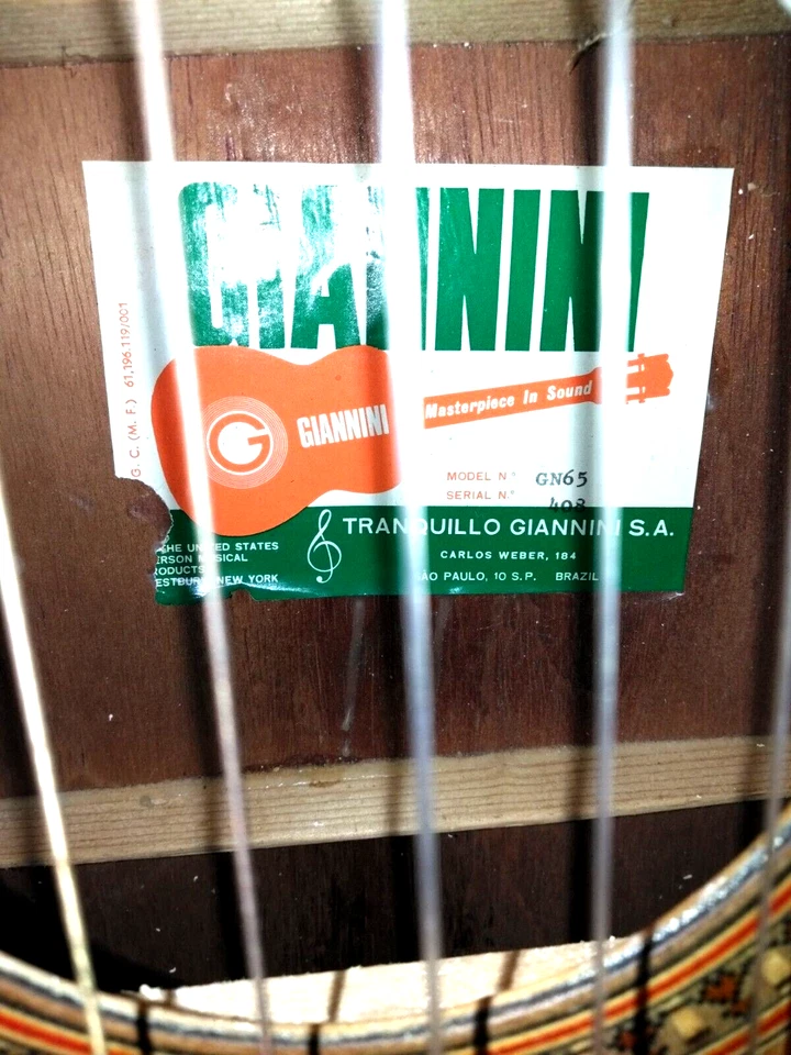 vintage Giannini GN-65 classical guitar, made in Brazil - Image 2 of 4