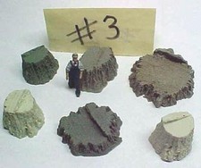 Stumps Assortment 3 cast resin All Scales see chart O,S,HO,HOn3 logging scenery