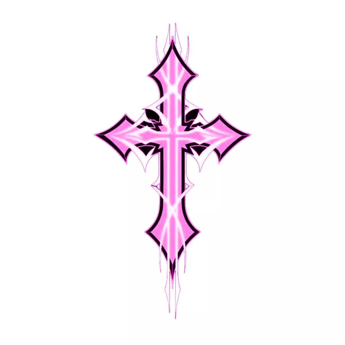 Gothic Cross Sticker Pink Black Design Celtic Pastel Goth Christian (3.5  Inch) | eBay