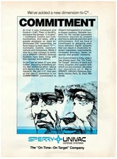 1978 Sperry Univac Print Ad, Commitment New Dimension C4 On Time Target Defense