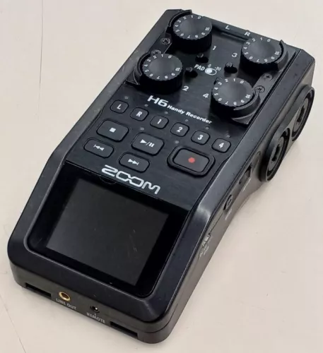 Zoom H6 Handy Recorder Portable 6-Track Interchangeable Mics Used Japan