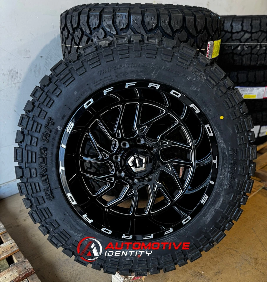 Ruedas negras 20x12 TIS 544BM neumáticos Kenda AT 35" 6x135 Ford F150 Raptor SVT Foto 2 de 4