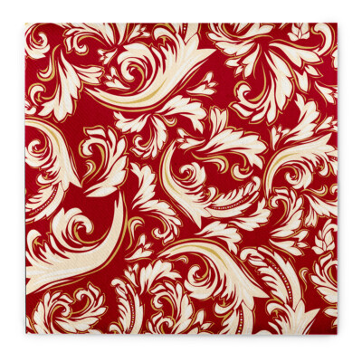 50 Serviette Cascade in bordeaux aus Linclass  Airlaid 40 x 40 cm - Ornamente