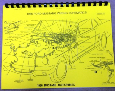 1966 Ford Mustang Wiring Diagram Manual . Measures 8.5 x 11 | eBay