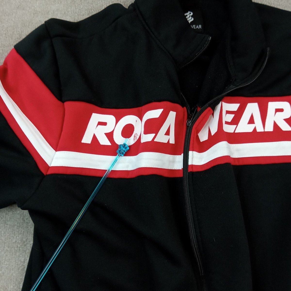 Rocawear Sweatshirt Mens 3XL XXXL Black Full Zip Mock Neck Sweater