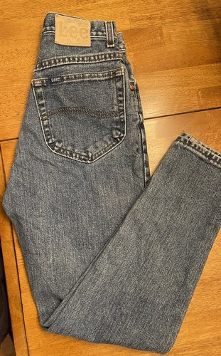 VINTAGE LEE JEANS Taglia 3 Petite Blu Da Donna High Rise Girovita MAMMA  Jean Denim Usa | eBay
