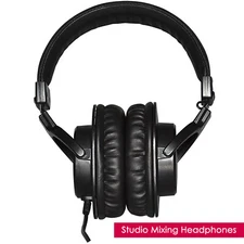 TASCAM Pro Audio Recording DJ PA Mixing Home Studio Headphones - Black - Single