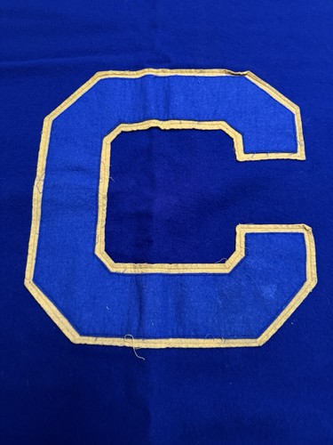 Vintage Whiting Co. Stadium University Wool Blanket "C" Blue Yellow UCLA Bruins - Picture 6 of 13