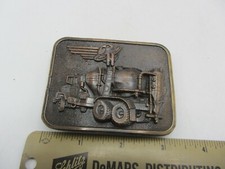Vintage 1982 Halliburton Oil Field Corporation Truck Belt Buckle - Brass