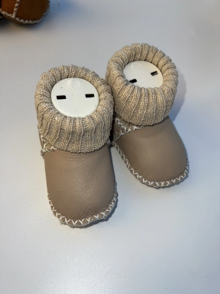 МЛАДЕНЦЕВ Baby кожи новорожденного ботинки размер 1-2-3 с коробкой 3-6 Monts ботинок Baby Shoes - Изображение 4 из 4