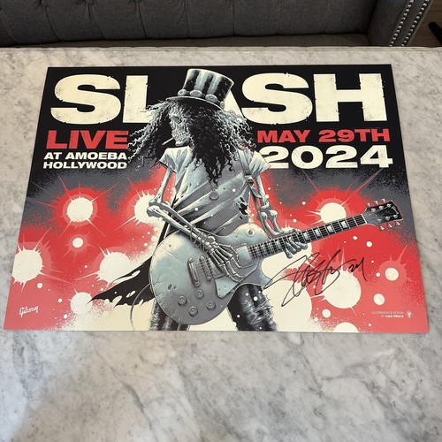 Slash Ameoba Hollywood Event SIGNED Poster Guns N Roses (In Hand, Next ...
