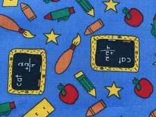 Fabric School Apple Pen  90sm  By Oakhurst Textile  44" X 27”No:171