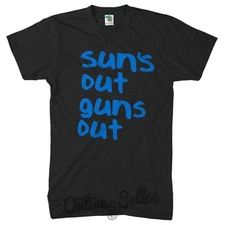 Suns Out Guns Out TSHIRT Summer SHIRT Tank Jump Top Street 22 Lad Men Funny Vest