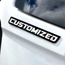 Custom Car Emblem Badge MULTI COLOR Customized Text Names