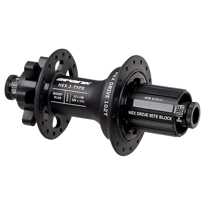 Spank Hex J-Type Rear Hub - 12 x 148mm, 6-Bolt, HG 11 MTN, Black